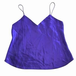 Vintage Purple Satin Sleeveless Slip Top Size 36